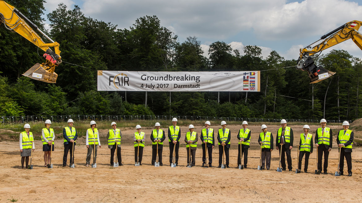 An important milestone: Groundbreaking ceremony for the FAIR accelerator facility